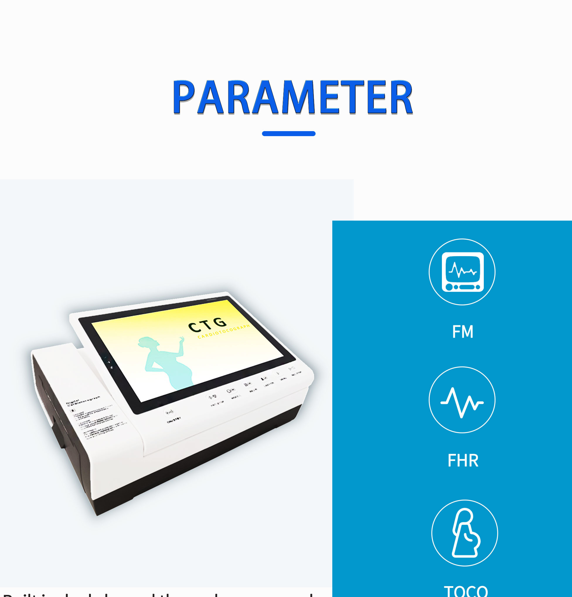 FM FHR TOCO CTG Machine Fetal Monitor