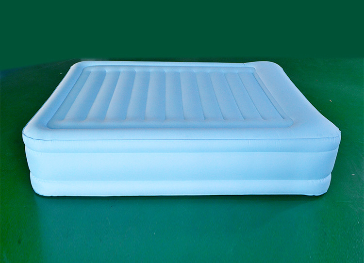 Flocked PVC Inflatable Sleeping Mat Portable Air Mattress With Pump