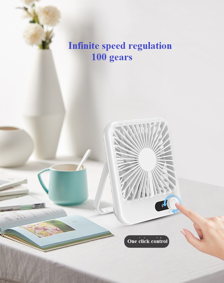 Portable Mini Cooling Fan for Office Home Rechargeable Small Foldable Personal Table