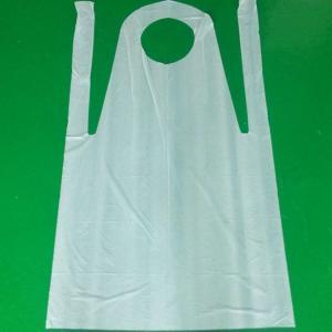 China White Protective Eco-friendly Oilproof Disposable Plastic Aprons wholesale