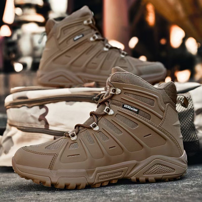 Mid High Tactical Desert Boots Lightweight Combat Hiking Boots Unisex