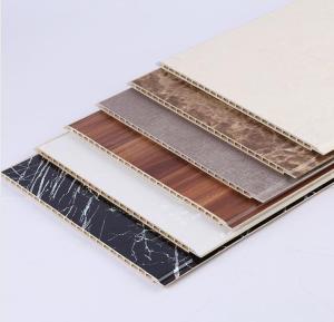 China Waterproof Pvc Wood Panels 10mm Thick Plastic Wood Effect Cladding wholesale