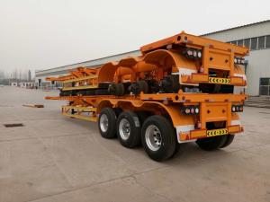 China Shipping ISO 25t Skeletal Semi Trailer Container Tri Axle wholesale