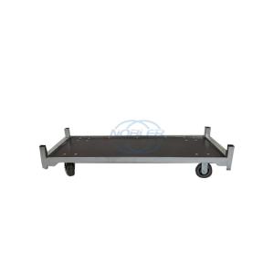 China Plywood Container 4 Wheel Folded Flower Trolley Flowers Logistics Turnover wholesale
