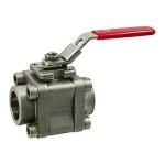 Class 800 3 Piece Forged Steel Ball Valve ASTM A105 / ASTM A182 F304 / F316