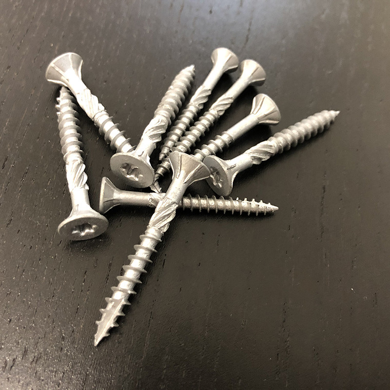 10G x 75mm Trox Drive Countersunk Head With Ribs Type 17 Slash Chipboard Screws