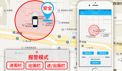 Geofence alert illustration