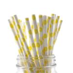 Colorful Attractive Baby Shower Paper Straws Sturdy And Long Lasting