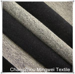 China 100%cotton indigo french terry fabric/knit denim for jeans wholesale