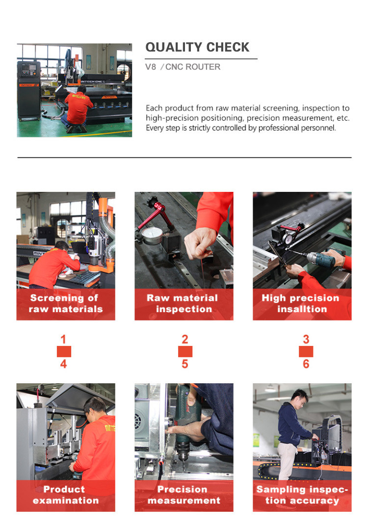 9KW CNC 1325 Wood Cutting Machine , SGS Wood Working CNC Router