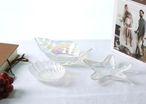 China Gold Rimmed Ocean Series Sea Star Crystal Fruit Plate Lead Free Fashionable wholesale