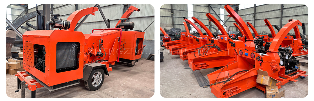 Diesel Powered Wood Chipper Branch Shredder