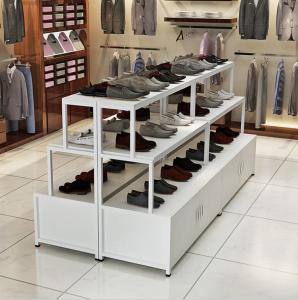 China Delicate Shoe Store Display Shelves / Commercial Shoe Display Rack With Cabinet wholesale