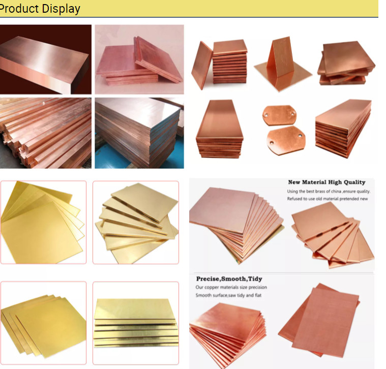 JIS H3250 ASTM B152M 99.99 Pure Copper Plate Sheet 8mm 10mm 20mm