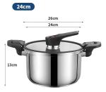 Custom Kitchen Pressure Cooker 24cm 304 Stainless Steel Pressure Cooker