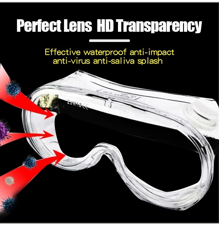 Protective Medical Disposable Products Anti Fog Safety Glasses Clear Color
