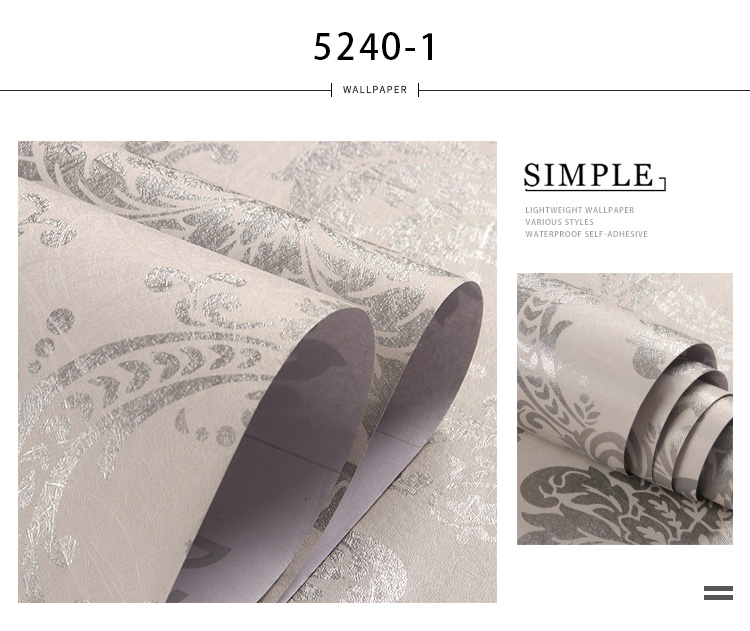 Floral 3D Brick PVC Self Adhesive Wallpaper Roll Heat Insulation