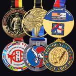 Zinc Alloy Metal Sports Custom Medals 2D 3D Gold Silver Award Medal