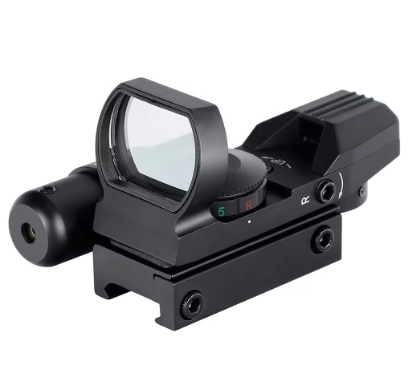 Aluminium Alloy Red Dot Sight with Red Laser 1x22x33 Red and Green Illumination Combo