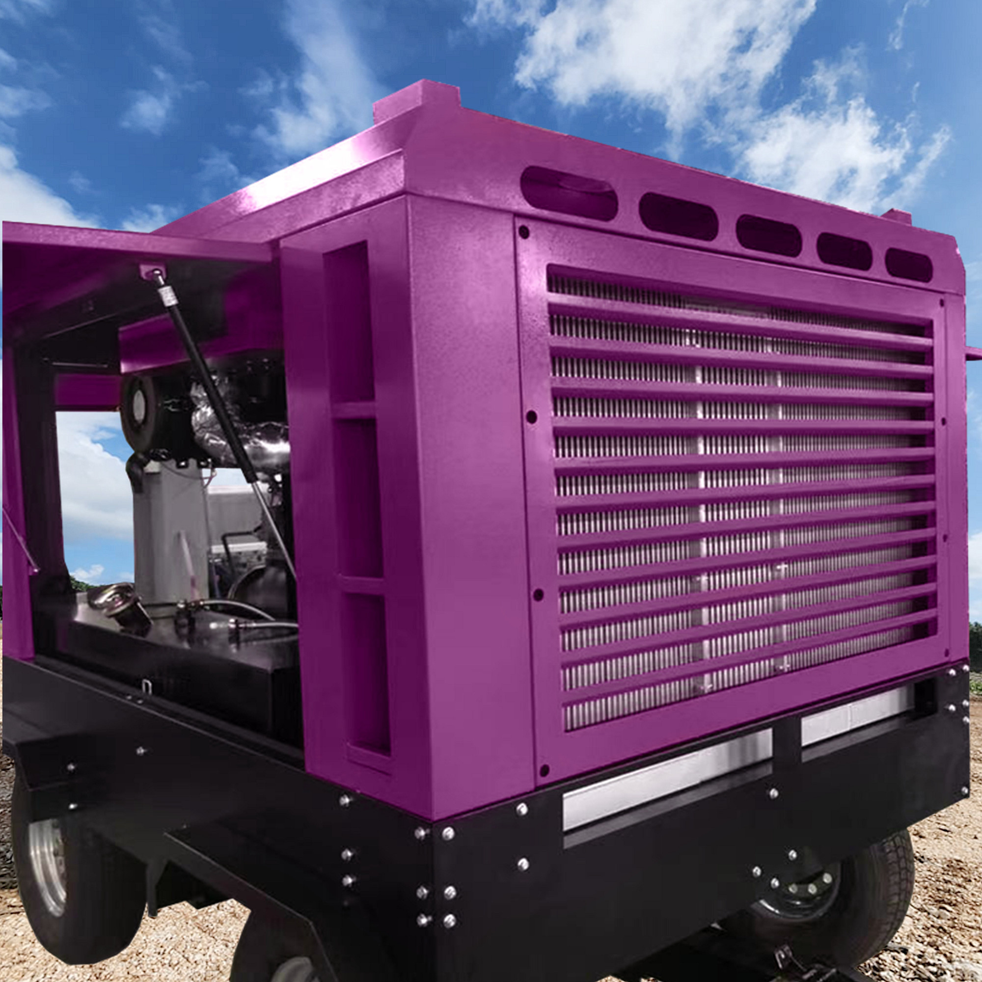 Mining Diesel Rotary Screw Air Compressor Machine High Pressure Portable
