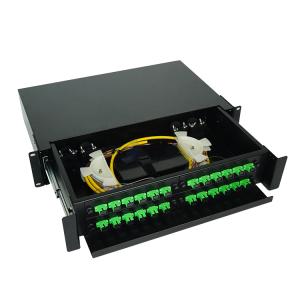 China 1U Metal 24 Port Fiber Optic Patch Panel Terminal Box wholesale