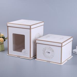 China 4 Inch Mousse Cake Kraft Paper Food Takeaway Boxes Thickened Open Window wholesale