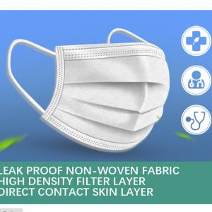 China Disposable 3 Layers Adult Earloop Surgical Face Mask wholesale