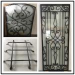 Acid Etched Decorative Door Inserts Wrought Iron Glass Door Inserts 20mm 2m