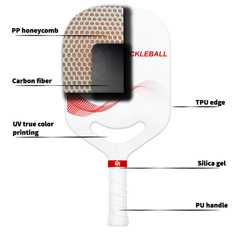 USAPA Pickle Ball Paddle Set All Carbon Fiber Thermoformed Pickleball Paddle Custom Logo