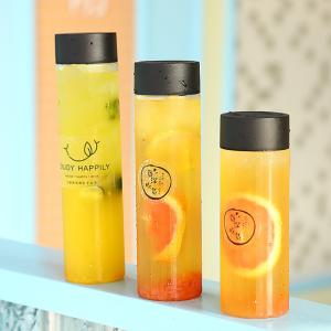 China 10oz Plastic Juice Smoothies Milk Tea Pet Bottle Food Grade Iced Tea wholesale