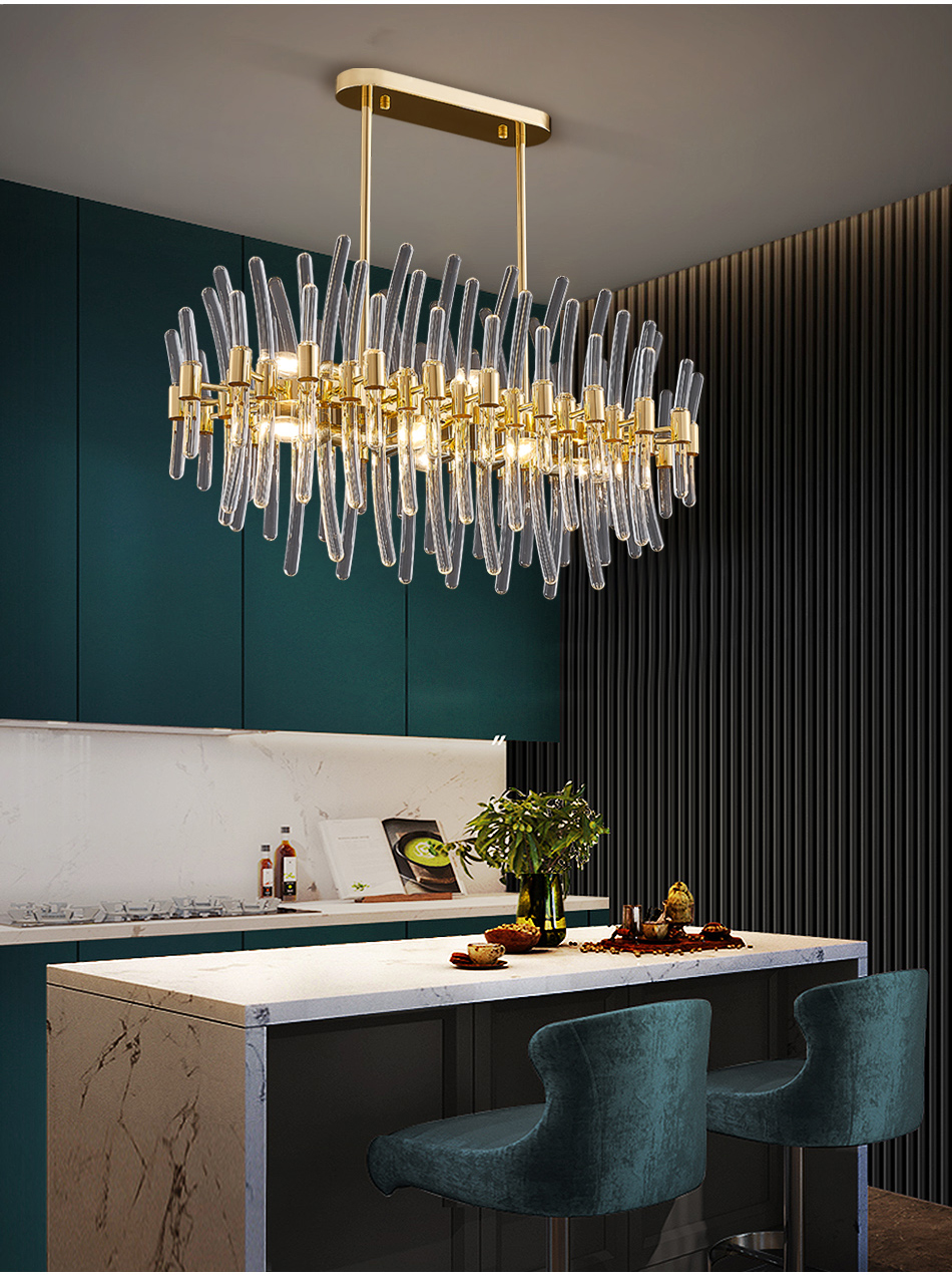Led Glass Chandelier For Dining Room Kitchen Modern Home Decor led crystal chandelier(WH-CY-240)