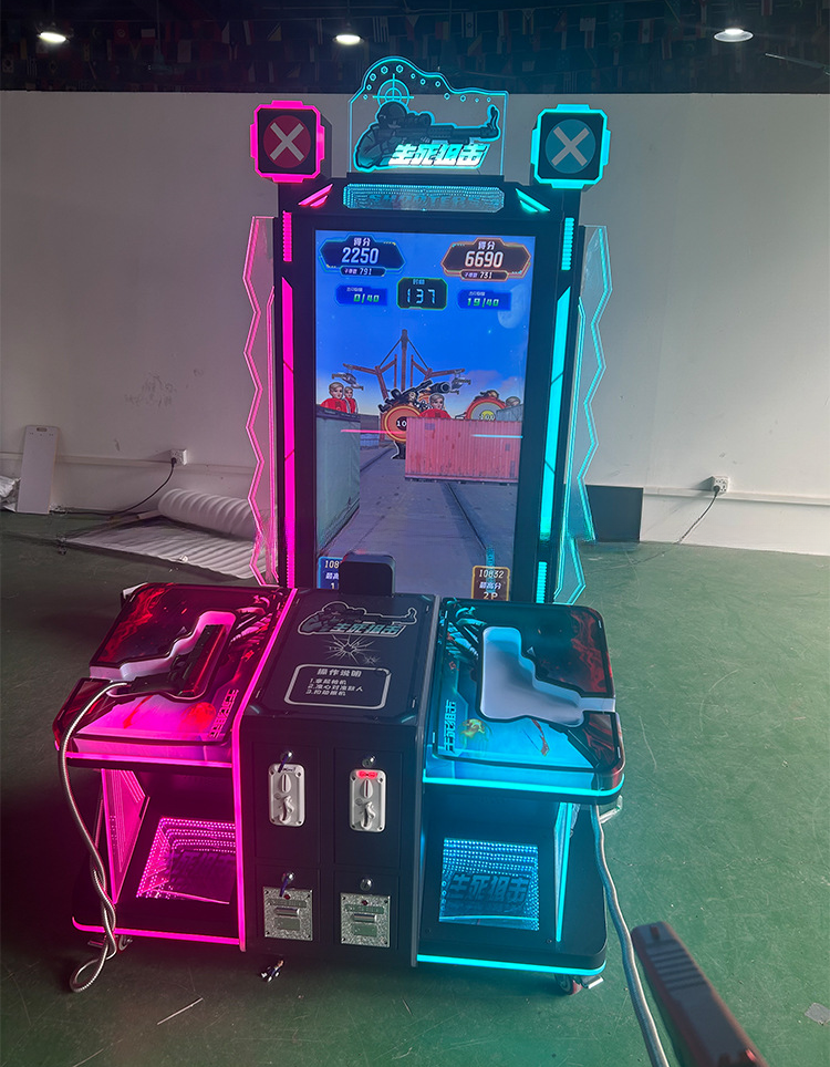 Indoor Amusement Gun Storm Shooting Arcade Machine Enjoyable Luxury Appearance