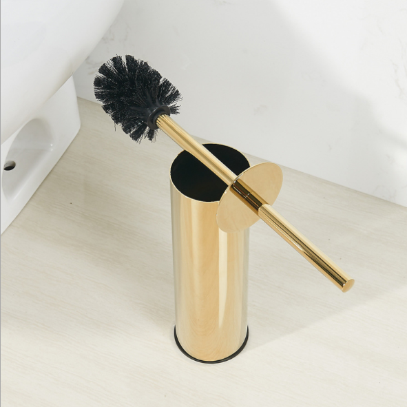 Gold Standing Toilet Cleaning Brush Holder Toilet Brush Accessories