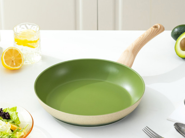 Oven Safe Aluminum Frying Pan 10.25Inch With Silicone Handle