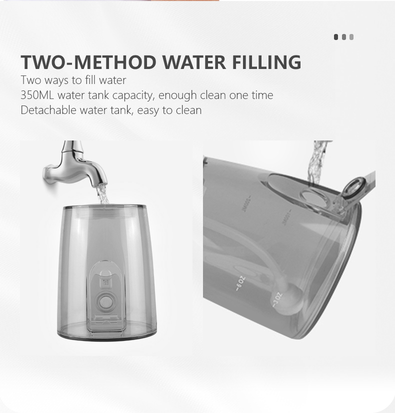 Cordless 350ml Portable Dental Water Flosser Jet For Festival Gift Giving