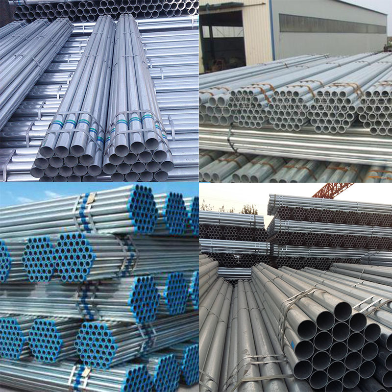 Hot Dipped Q195 Q345 Galvanized Steel Pipe 5.8m 6m 12m Length Round/Square/Rectangle