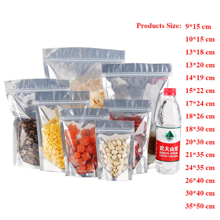 Custom printed food grade material Aluminum foil stand up plastic pouches for snack food