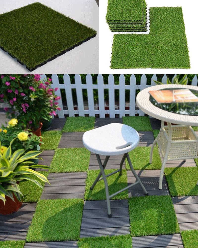 300x300x22/25mm Size Interlocking Decking Tiles with Wood-Plastic Composite Flooring