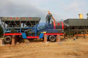 China Compact 35m3/H YHZG35 Mobile Ready Mix Concrete Plant wholesale