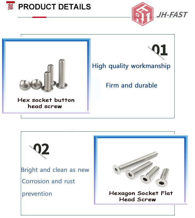 Button Head DIN 7380 SS304 A2-70 Stainless Steel Hex Socket Machine Screw Original