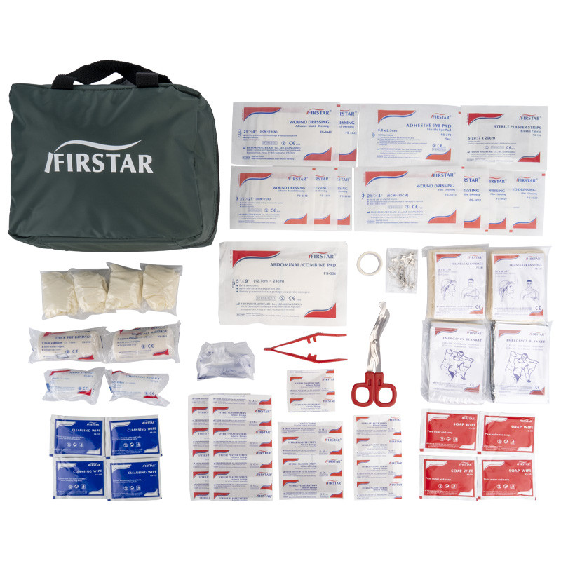 Premier Vehicle First Aid Kit With PVC Coated Nylon Bag 24 x 18 x 7.5 cm