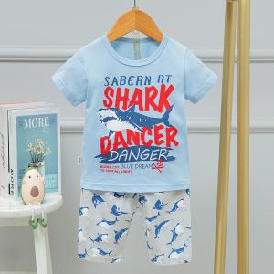 China Fierce Shark Korean Air Conditioned Suits Children'S Pajamas Shorts Sets wholesale