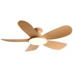 Low Floor Ceiling Fan 5 Blades Solid Wood Integrated High Wind Ceiling Fan Light
