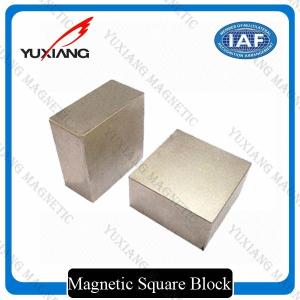 China Tin Coated Neodymium Block Magnets N35 - N52 Grade Customized Dimension wholesale