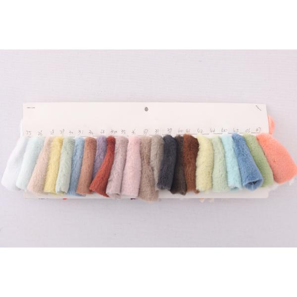 Stock Lot Color 100% Polyester 20mm Faux Fur Fabric Lifelike Ferret Mink Plush Fabric for Women's Coat Blankets for Winter