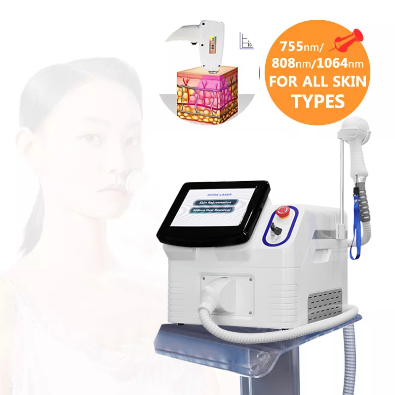 V52 Portable Anti wrinkle beauty salon device 808nm Diode Laser Hair Removal Machine Pigment Removal Beauty machine 2024
