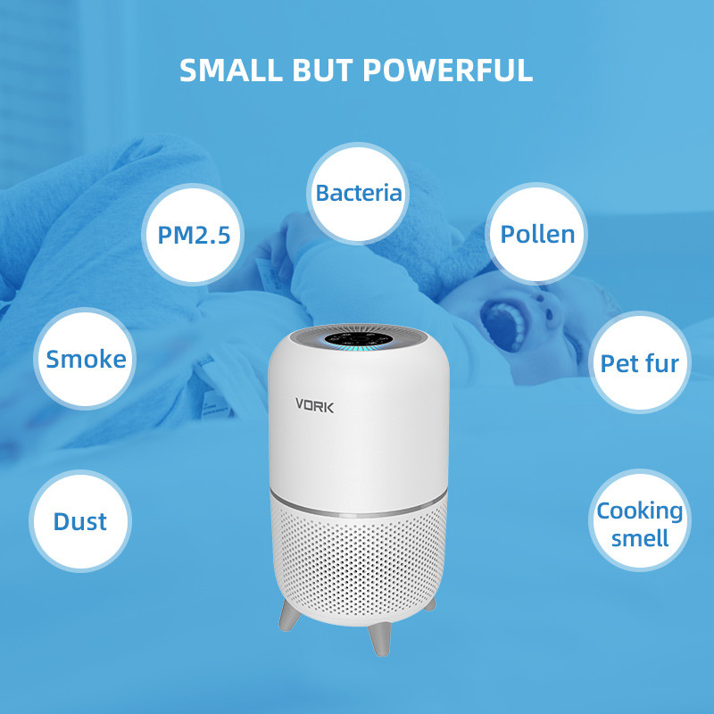 Low Noise 60Watt Home Appliance Parts Bedroom Hepa Air Purifier 5 Wind Speed