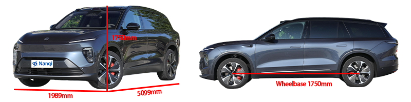 Fast Speed NIO ES8 Electric SUV With Big 12.8'' Center Control Screen