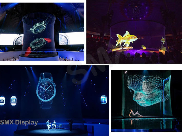 Large Projector Screen Hologram Gauze White Grey Black Hologram Mesh Screen