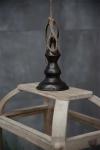 Wood Carved Candle Holders Pillar Glass Candle Lanterns Holder